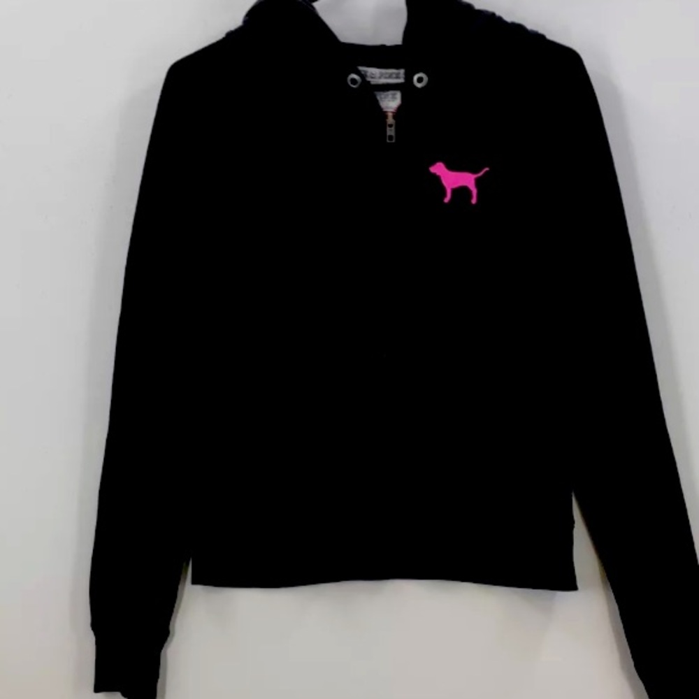 Pink and black zip up